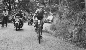 Michel Stolker tijdens een solorit in de Tour de France 